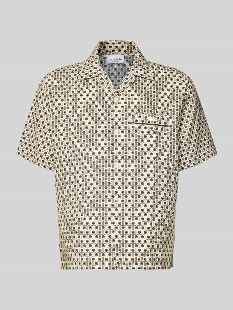 Lacoste Relaxed fit vrijetijdsoverhemd van een mix van katoen en viscose