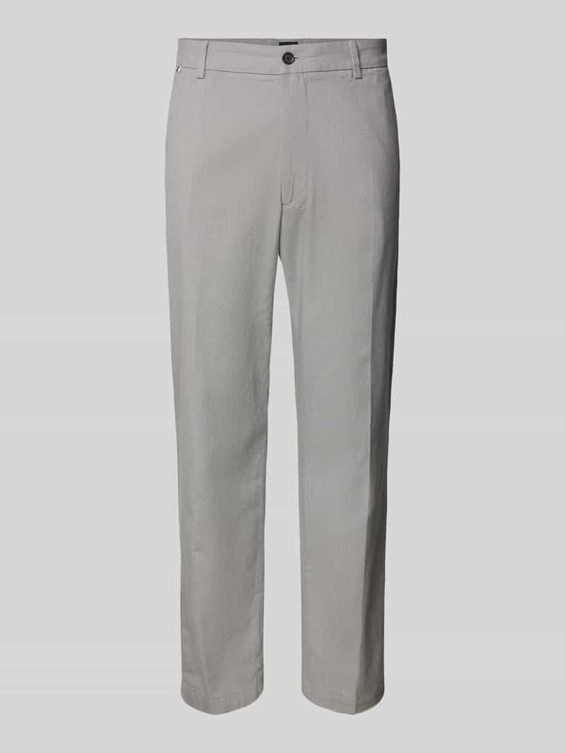 Boss Regular fit chino met ceintuurlussen model 'Kane'