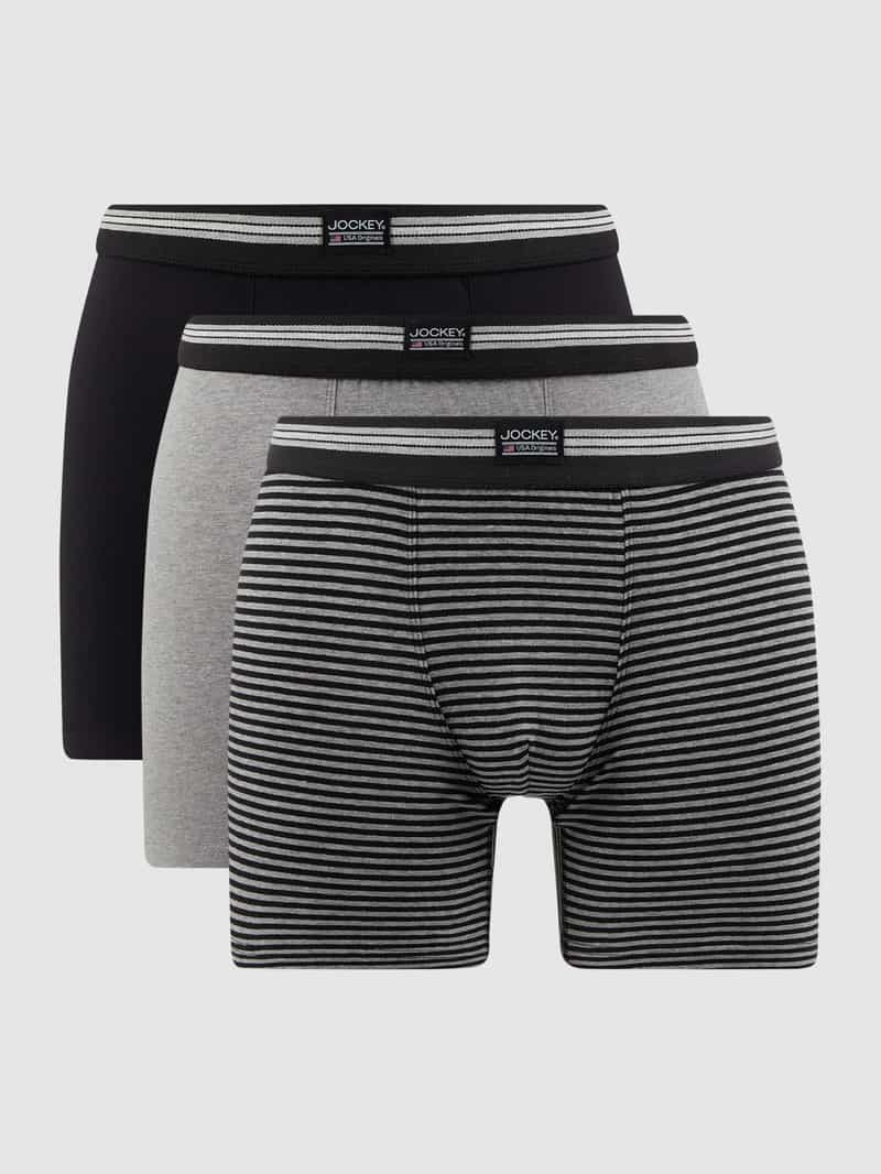 Boxershort met labelpatch in een set van 3 stuks