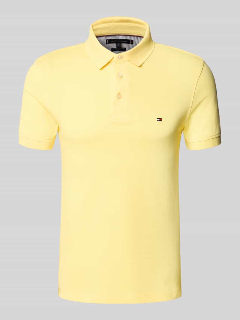 Tommy Hilfiger Slim fit poloshirt van een mix van katoen en elastaan