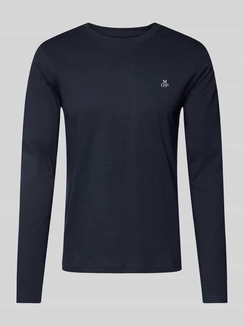 Shirt met lange mouwen van katoen met labelprint