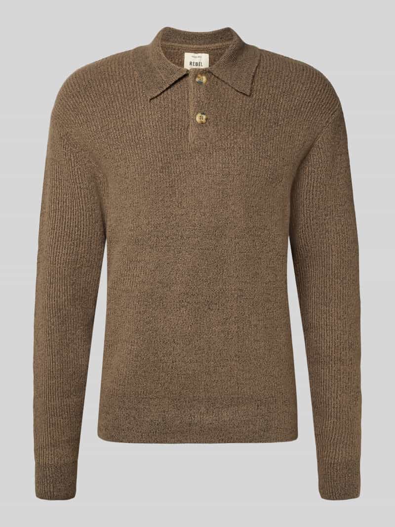 Redefined Rebel Gebreide pullover met polokraag model 'NIXON'