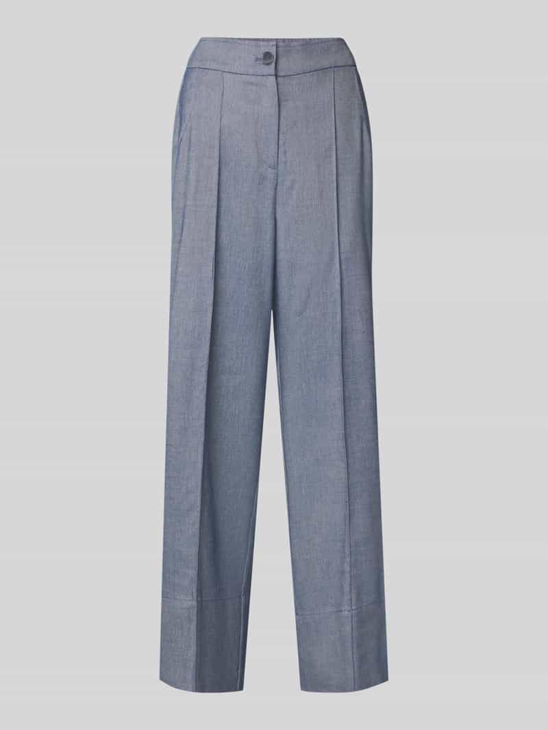 Broek van viscosemix met persplooien