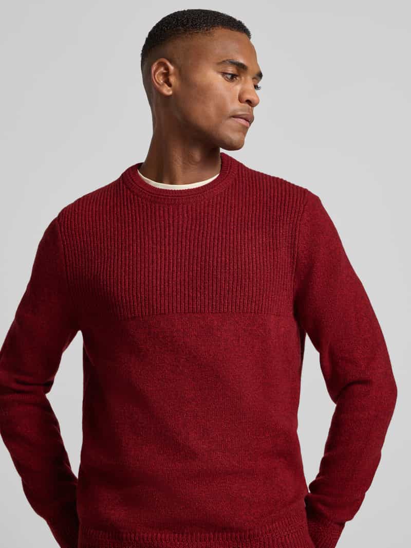 BRAX Gebreide pullover met ribboorden model 'Rick'