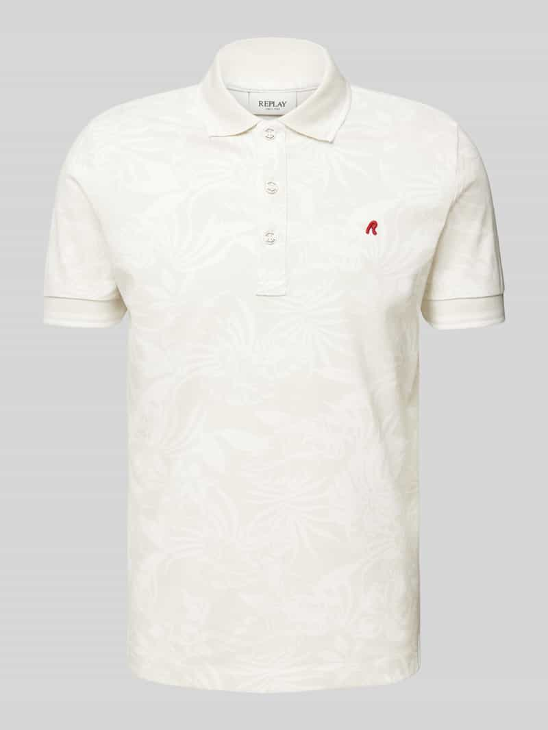 Replay Regular fit poloshirt met logostitching