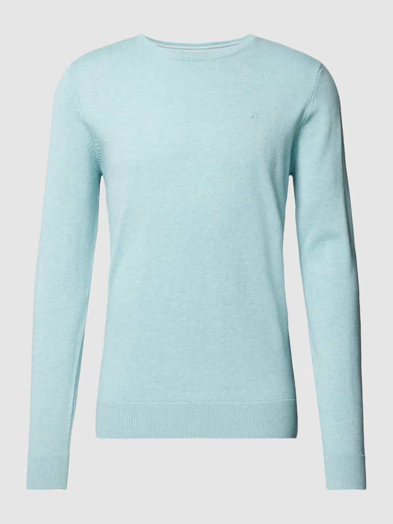 Tom Tailor Gebreide pullover met labelstitching, model 'BASIC'