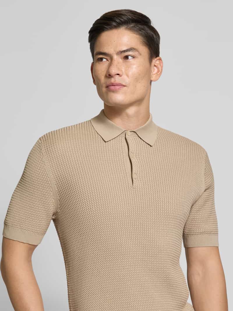 Matinique Slim fit poloshirt met knoopsluiting