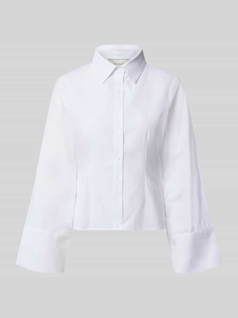 NEO NOIR oversized fit overhemdblouse van katoenmix met sierstiksels