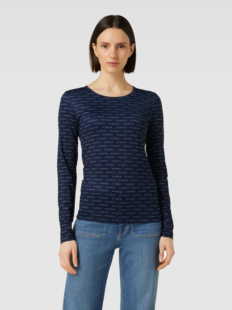 Shirt met lange mouwen en all-over logomotief Blanche