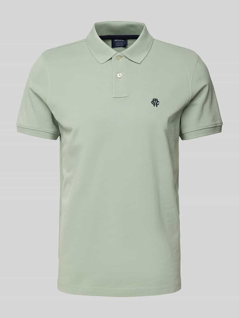 MCNEAL Regular fit poloshirt met knoopsluiting en labelstitching