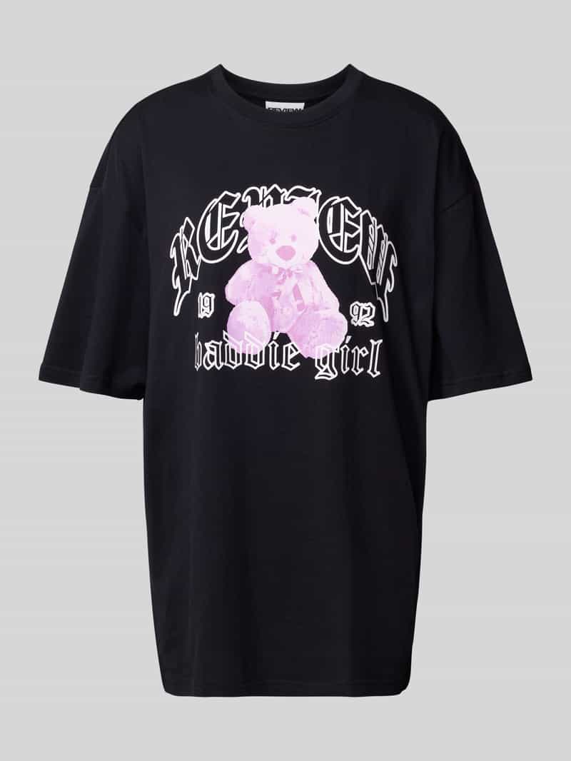 Oversized T-shirt met labelprint