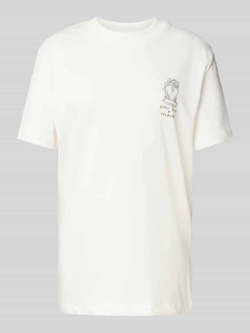 Selected Femme T-shirt met statementprint model 'RELAX COLWOMAN'