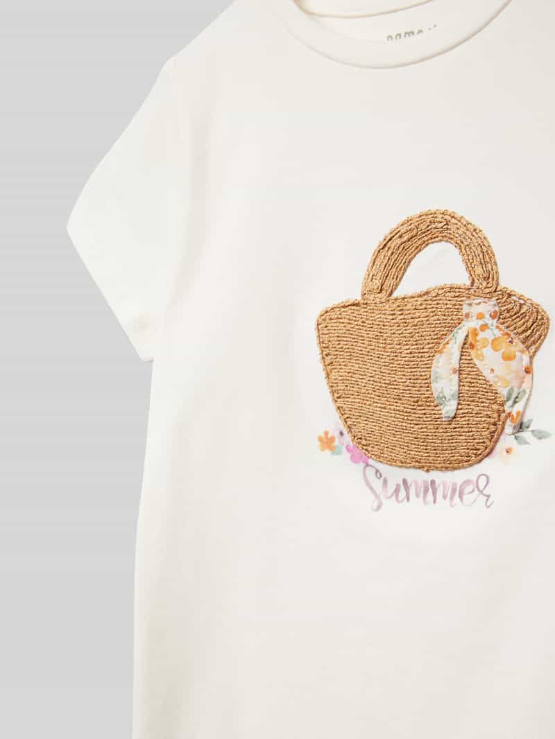 name it T-shirt met motiefstitching model 'HATTIE'