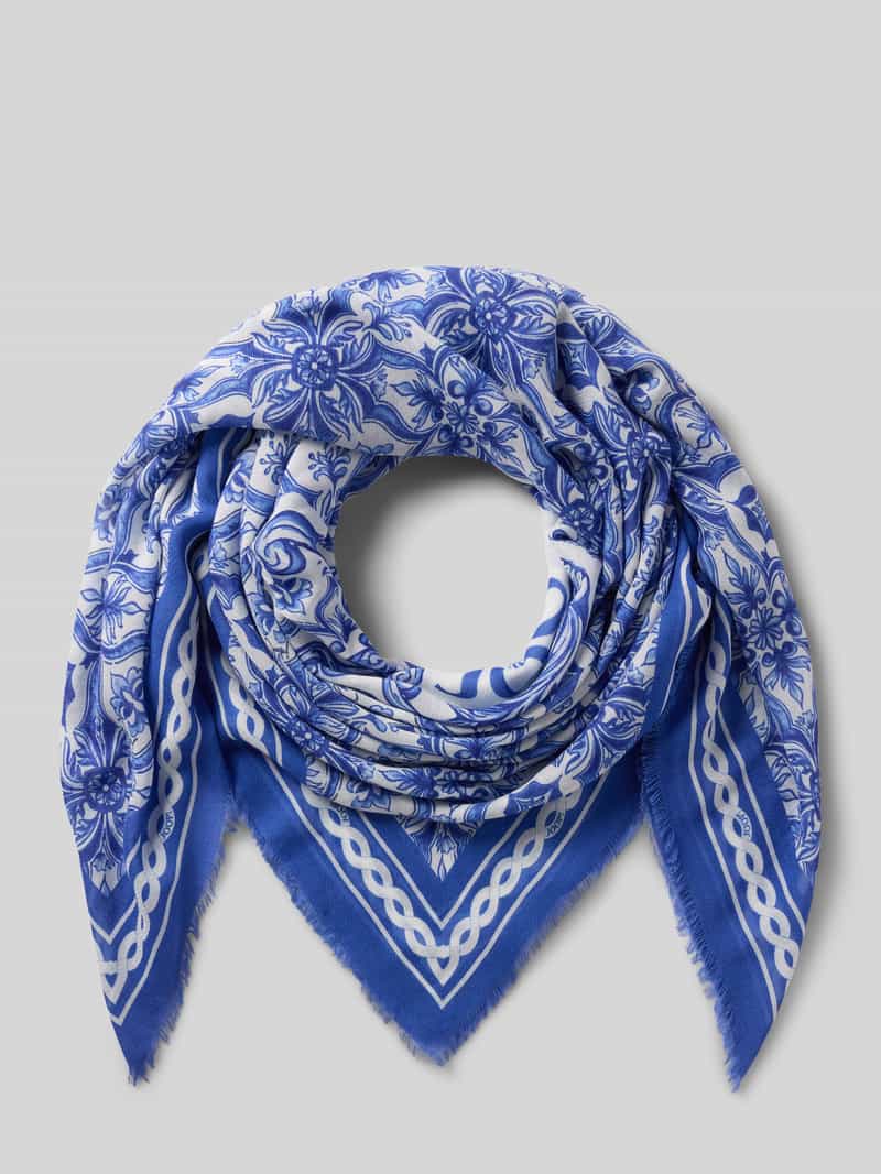Sjaal met logoprint model 'Adalia'
