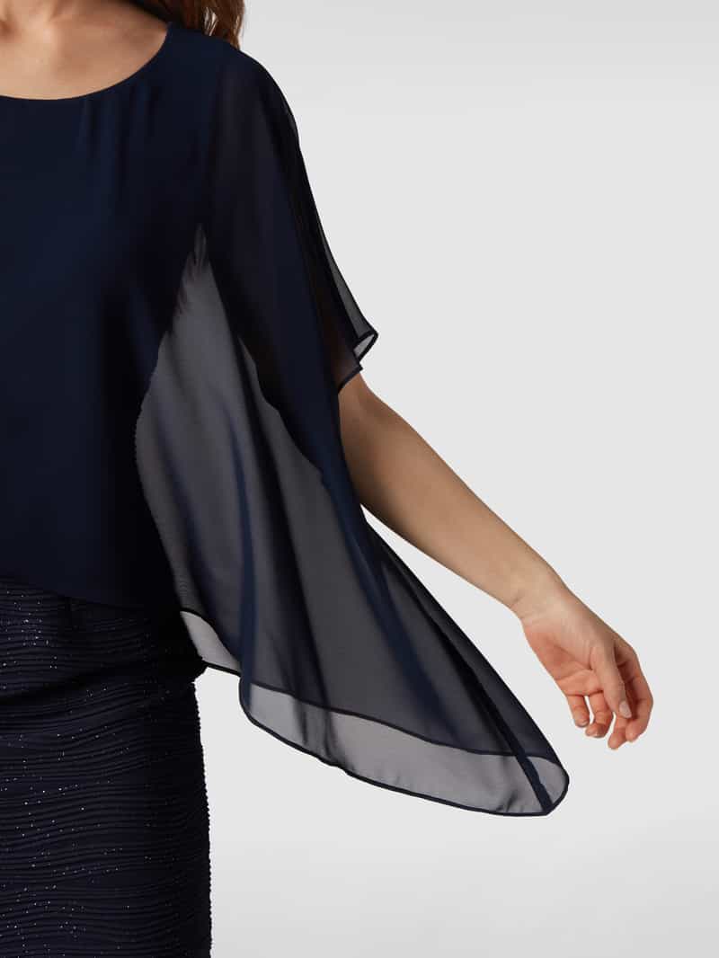 SWING Cocktailjurk met glittereffect en chiffon