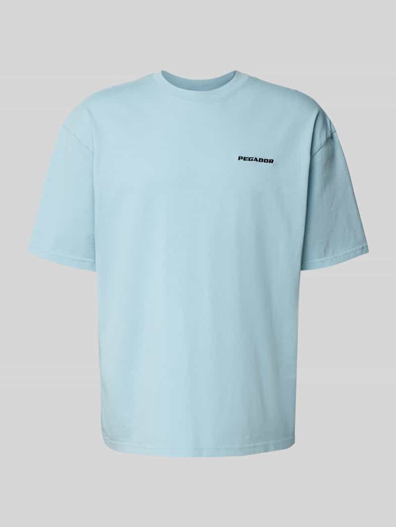 PEGADOR Oversized T-shirt met labelstitching