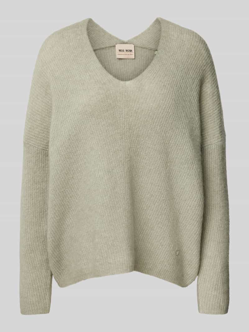 MOS MOSH Gebreide pullover met V-hals model 'THORA'