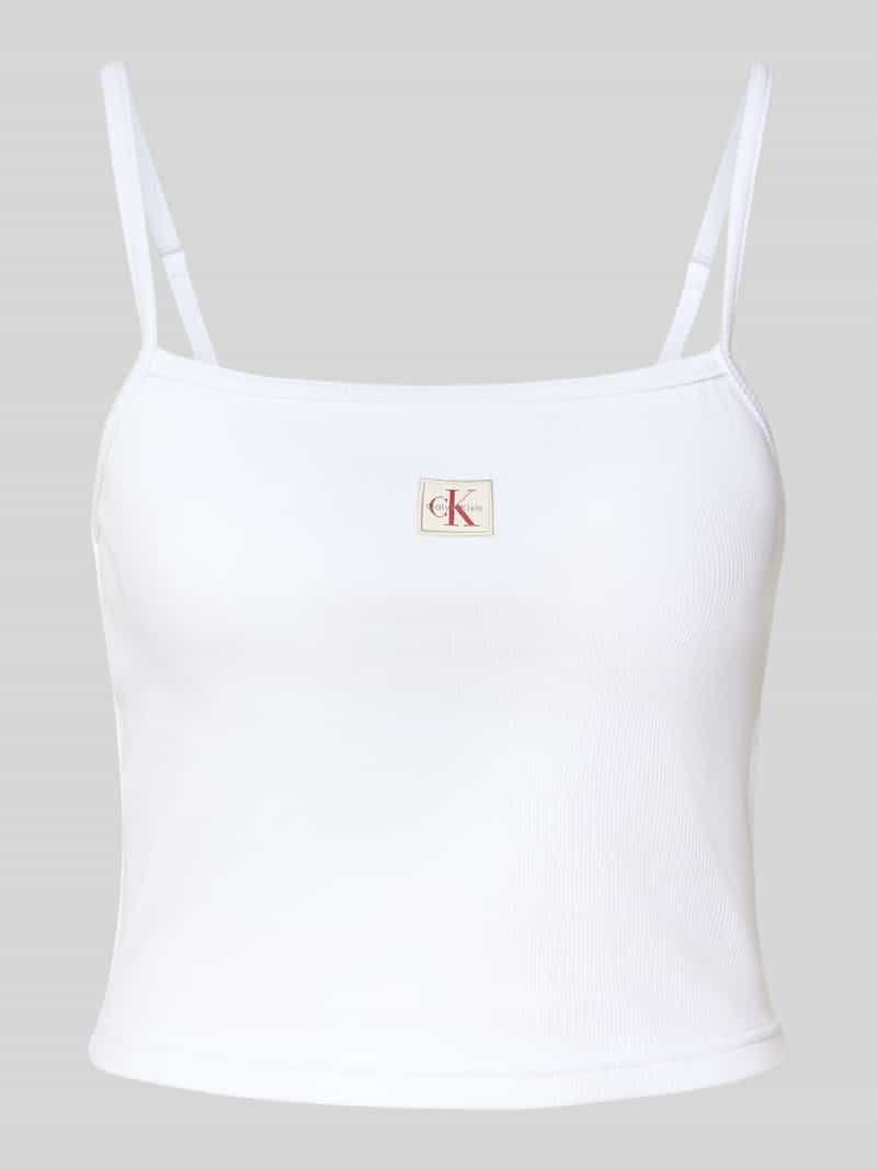 Calvin Klein Jeans Korte top met labeldetail
