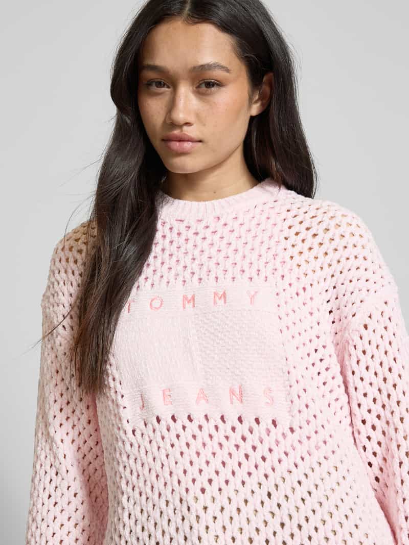 Tommy Jeans Relaxed fit gebreide pullover van ajourtricot