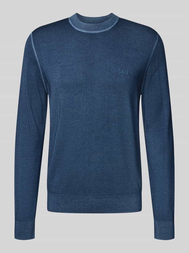 Boss Orange Regular fit gebreide pullover van pure scheerwol model 'ASTEFO'