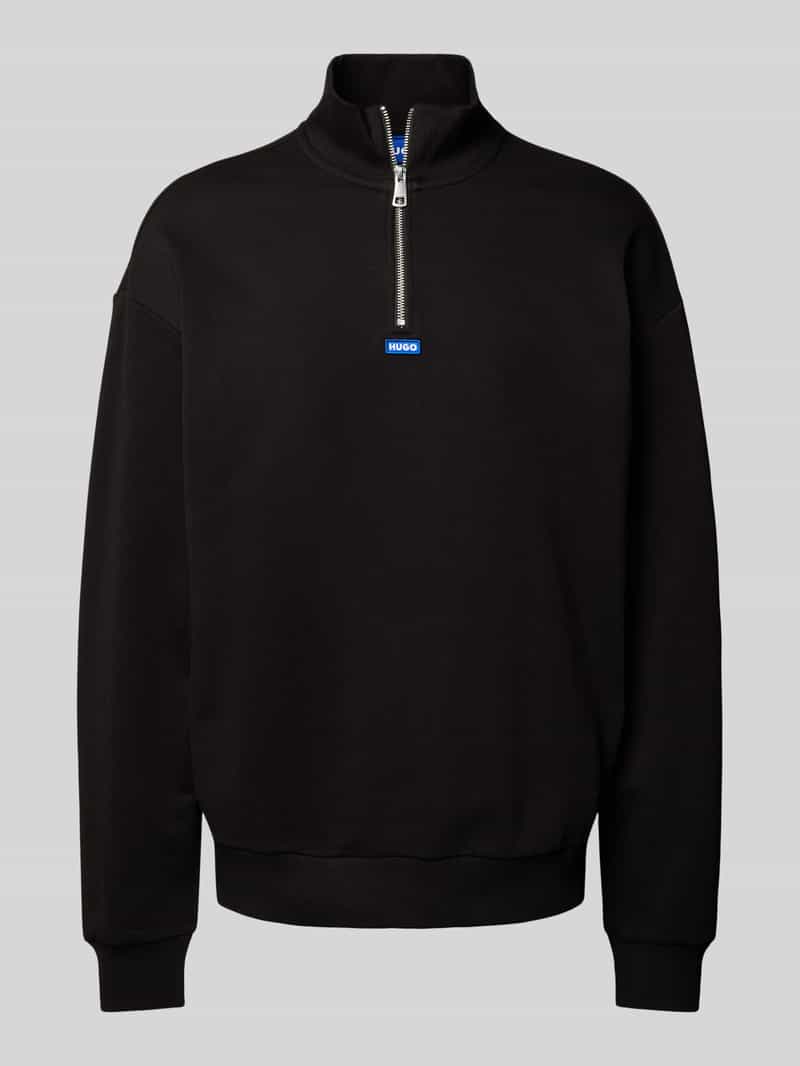 Hugo Blue Sweatshirt met opstaande kraag model 'Neeler'