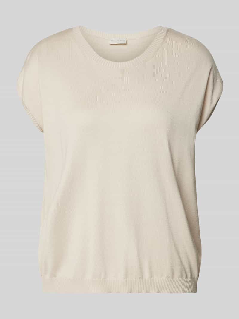 milano italy Gebreid shirt met kapmouwen
