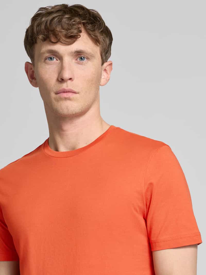 Christian Berg Men T-shirt met geribde ronde hals