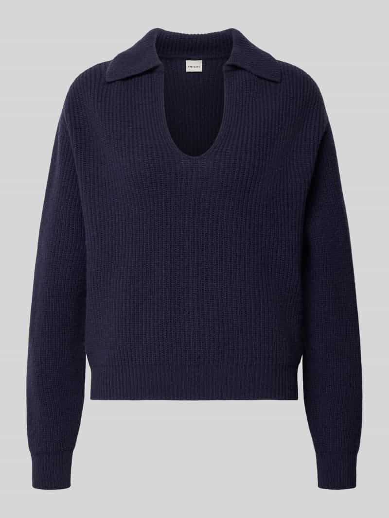 Stefanel Gebreide pullover van lanawol met polokraag