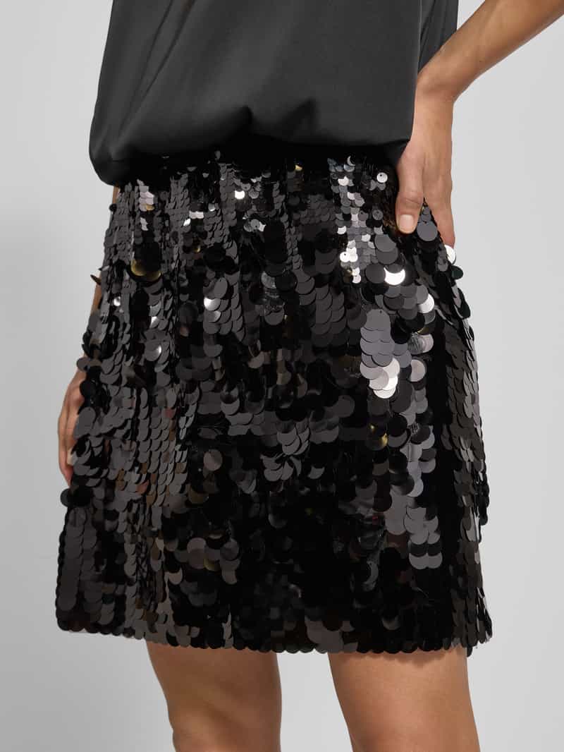 Ichi Knielange rok met pailletten model 'PELEOA'