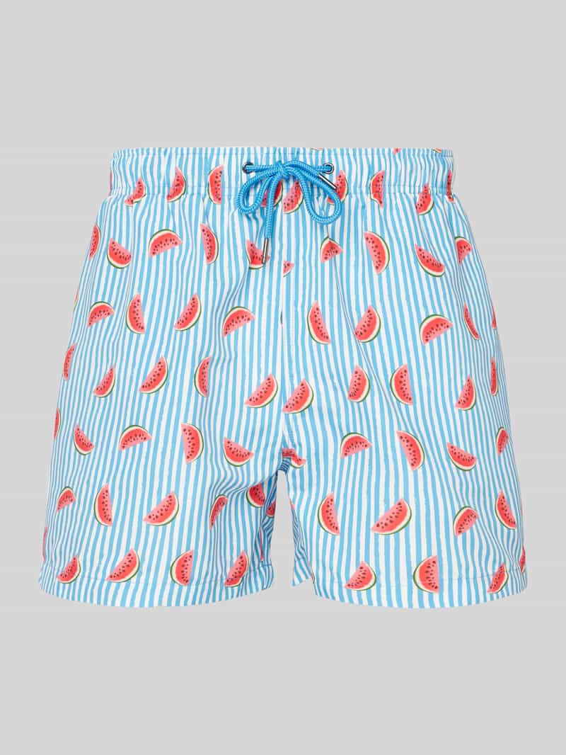 Relaxed fit zwembroek met strookzakken