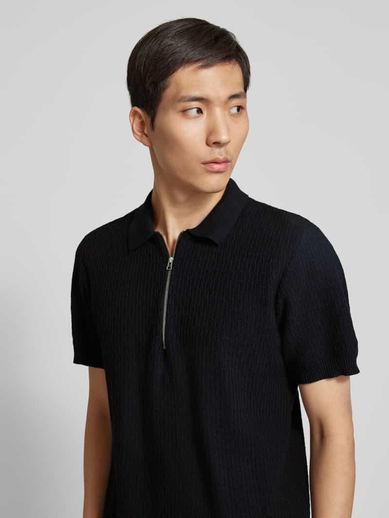 casual friday Poloshirt met korte ritssluiting model 'JOE'