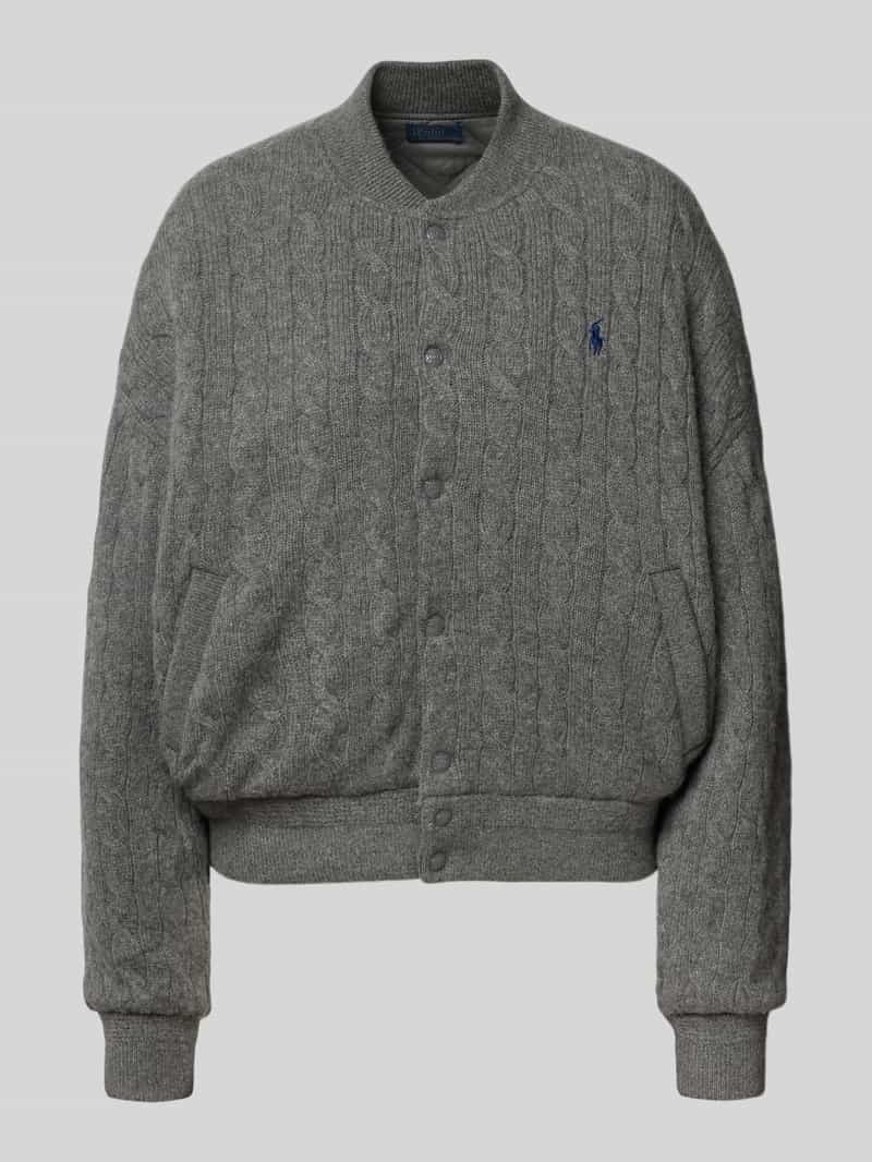 Polo Ralph Lauren Regular fit bomberjack met kasjmier in gebreide look