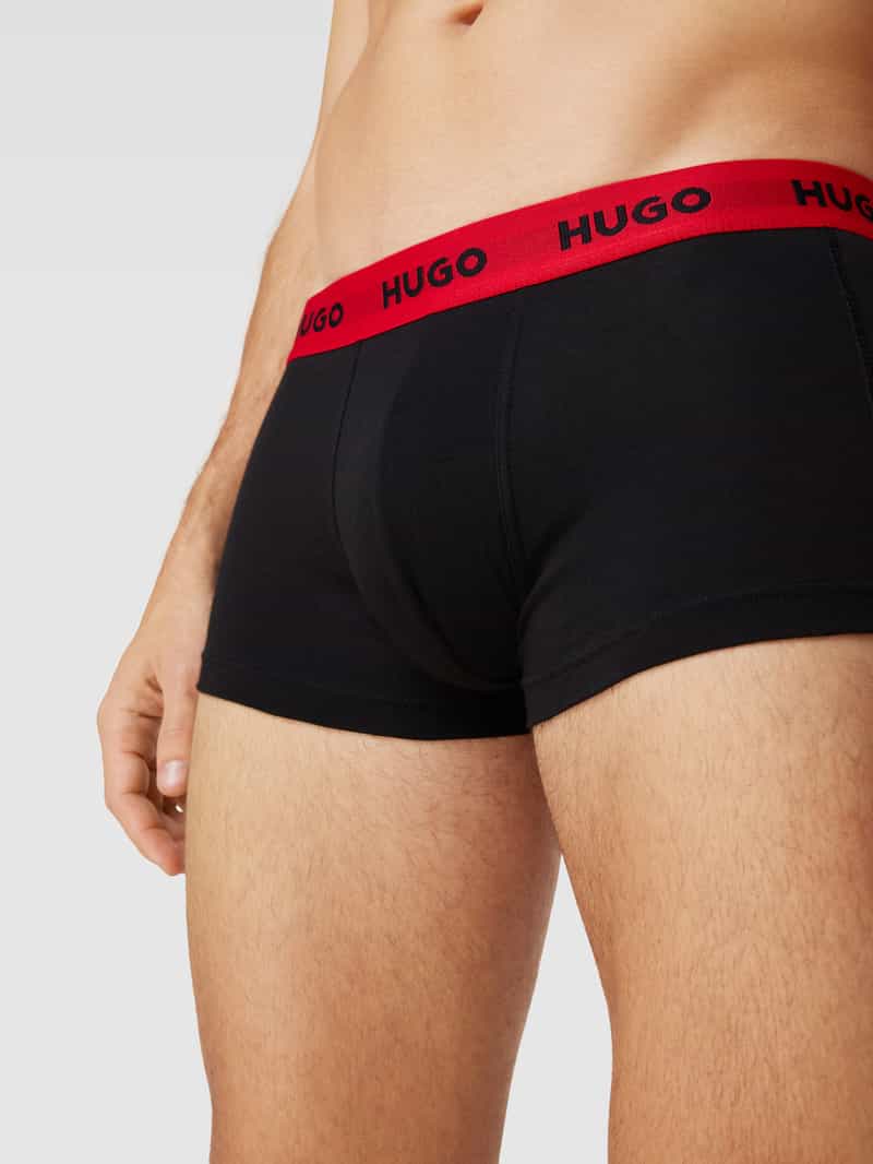 HUGO Boxershort met labeldetails in een set van 3 stuks