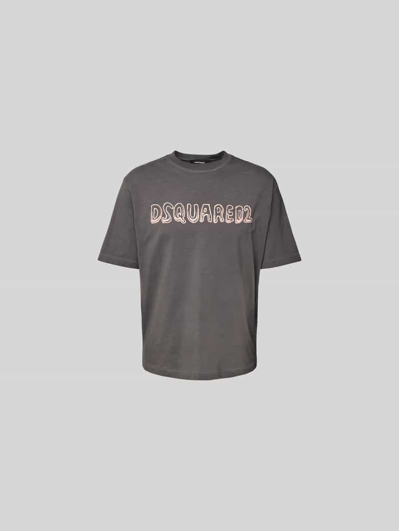 T-shirt met labelprint