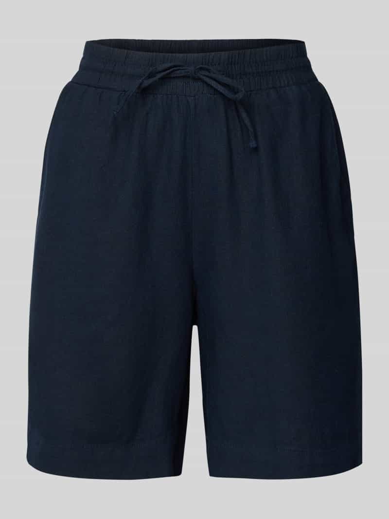 FREE QUENT Relaxed fit linnen bermuda met tunnelkoord model 'Lava'
