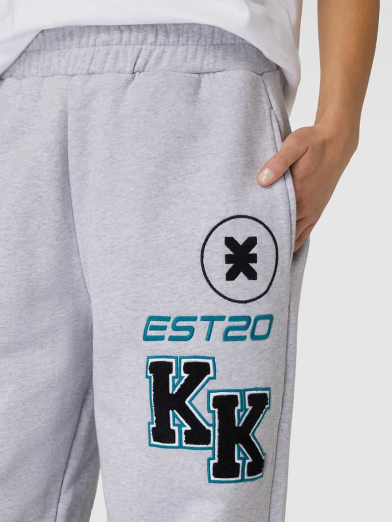 Karo Kauer Joggingbroek met stitchings en elastische band