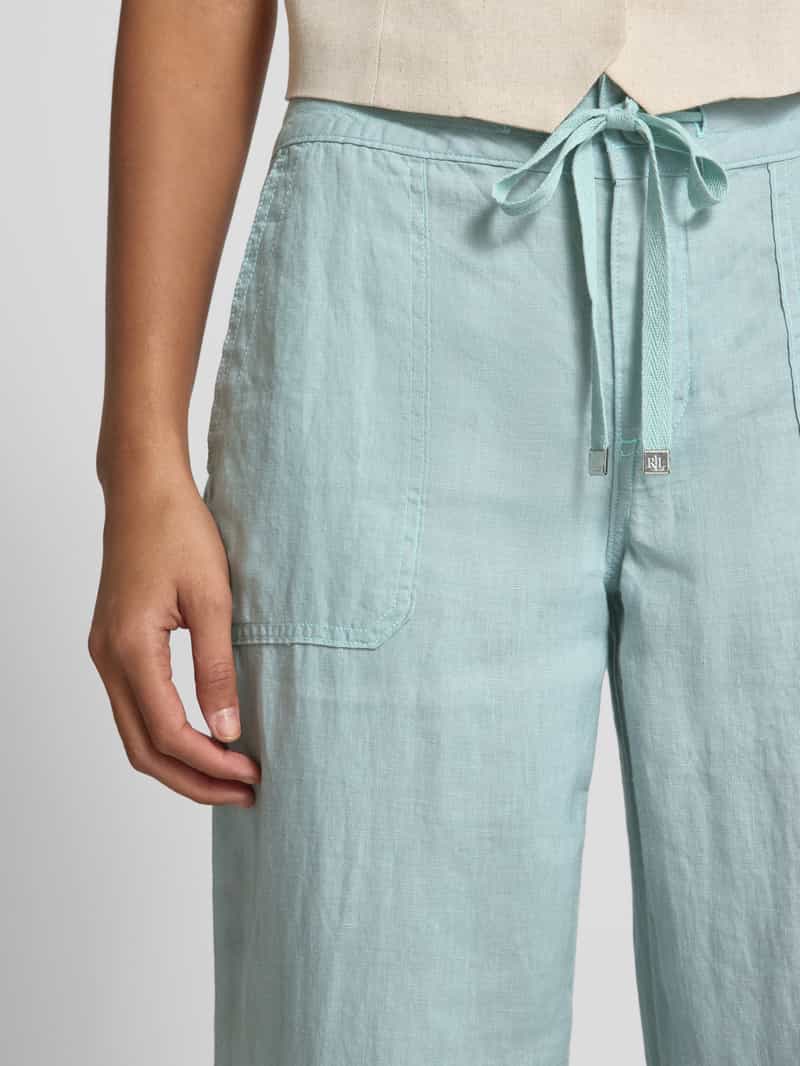 Lauren Ralph Lauren Loose fit linnen broek met elastische band model 'JOVONIE'