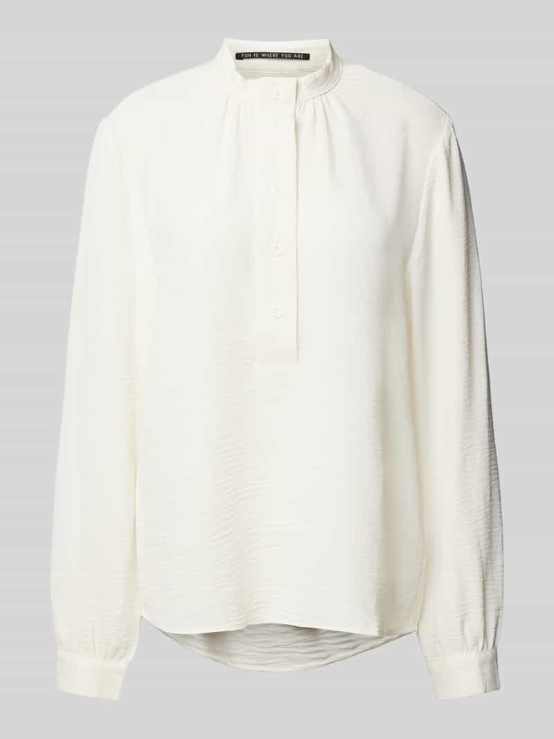 QS Regular fit blouse met ballonmouwen