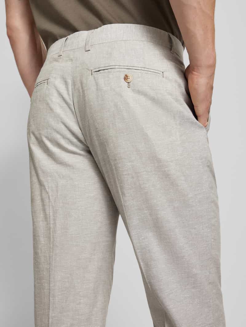 Matinique Slim fit pantalon met achterzakken model 'las'
