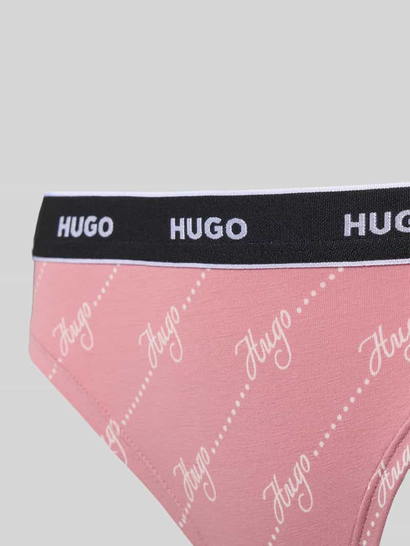 HUGO String van katoenmix model 'THONG STRIPE PYP'