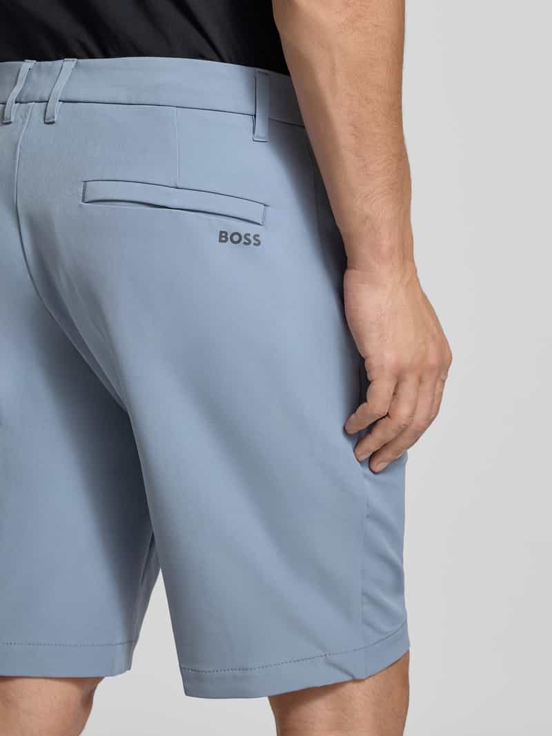 BOSS Green Korte slim fit chino met riemlussen