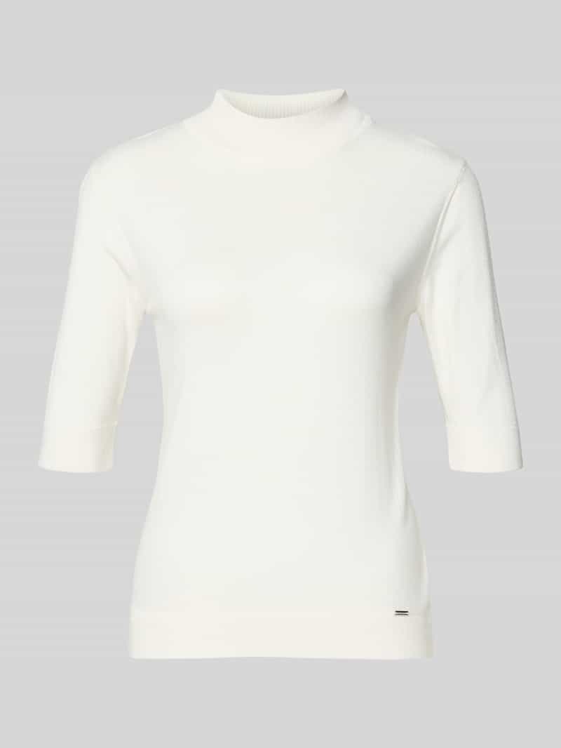 MORE & MORE Gebreid shirt met opstaande kraag