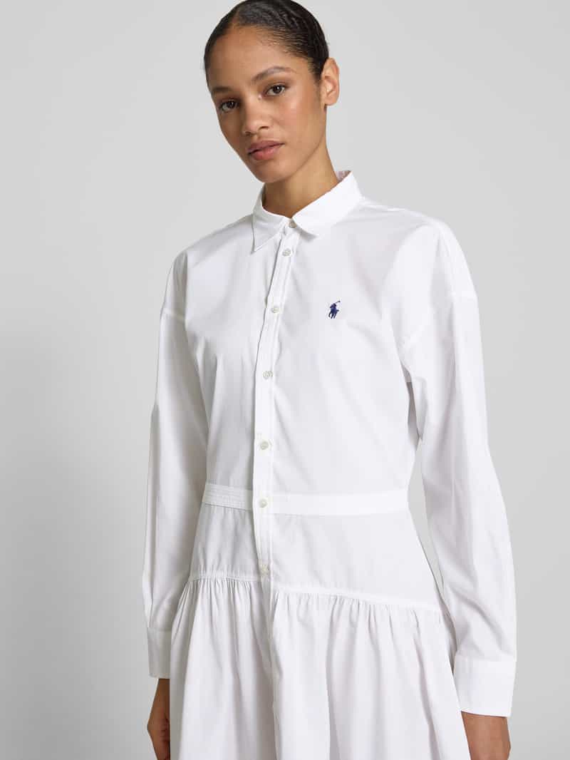 Polo Ralph Lauren Knielange overhemdjurk met logostitching
