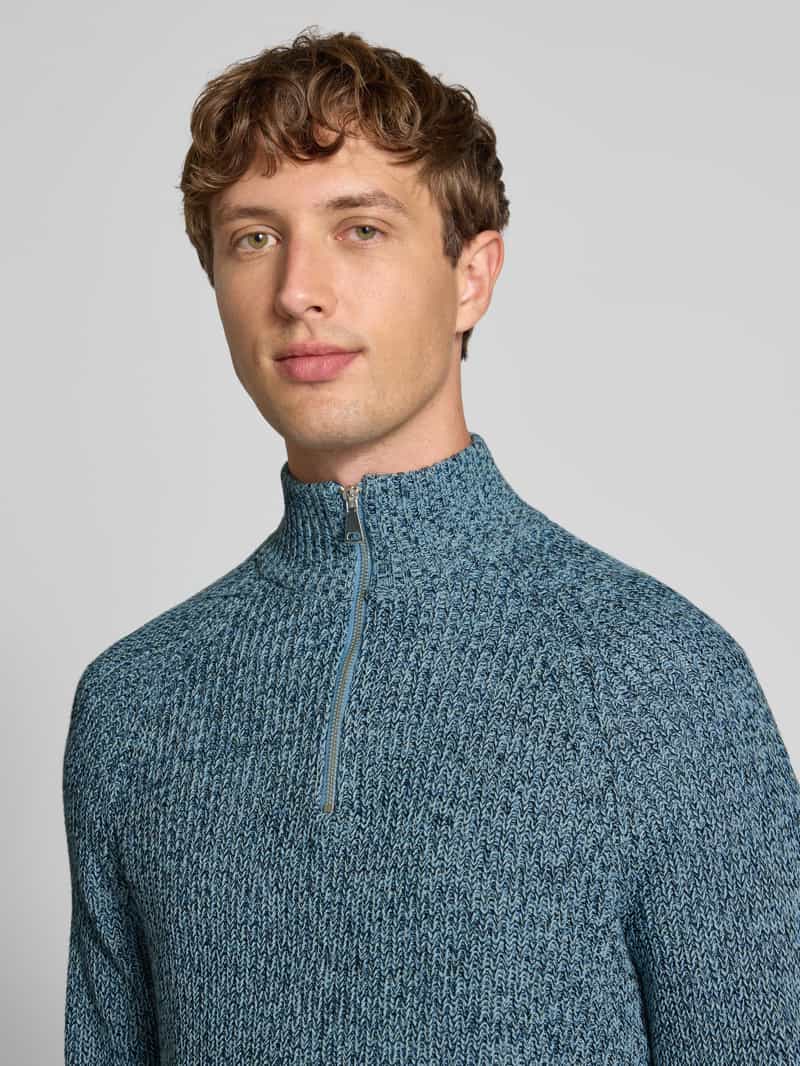 Blend Slim fit gebreide pullover met ritssluiting model 'Darik'