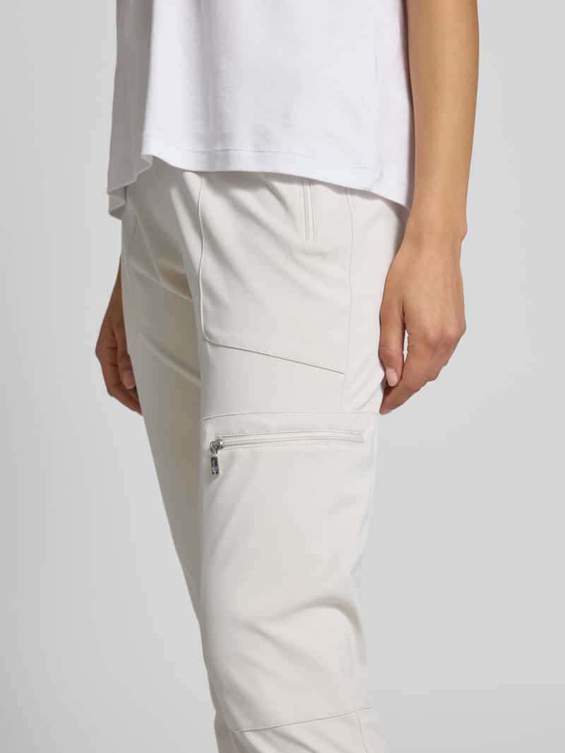 monari Slim fit stoffen broek met ritszakken