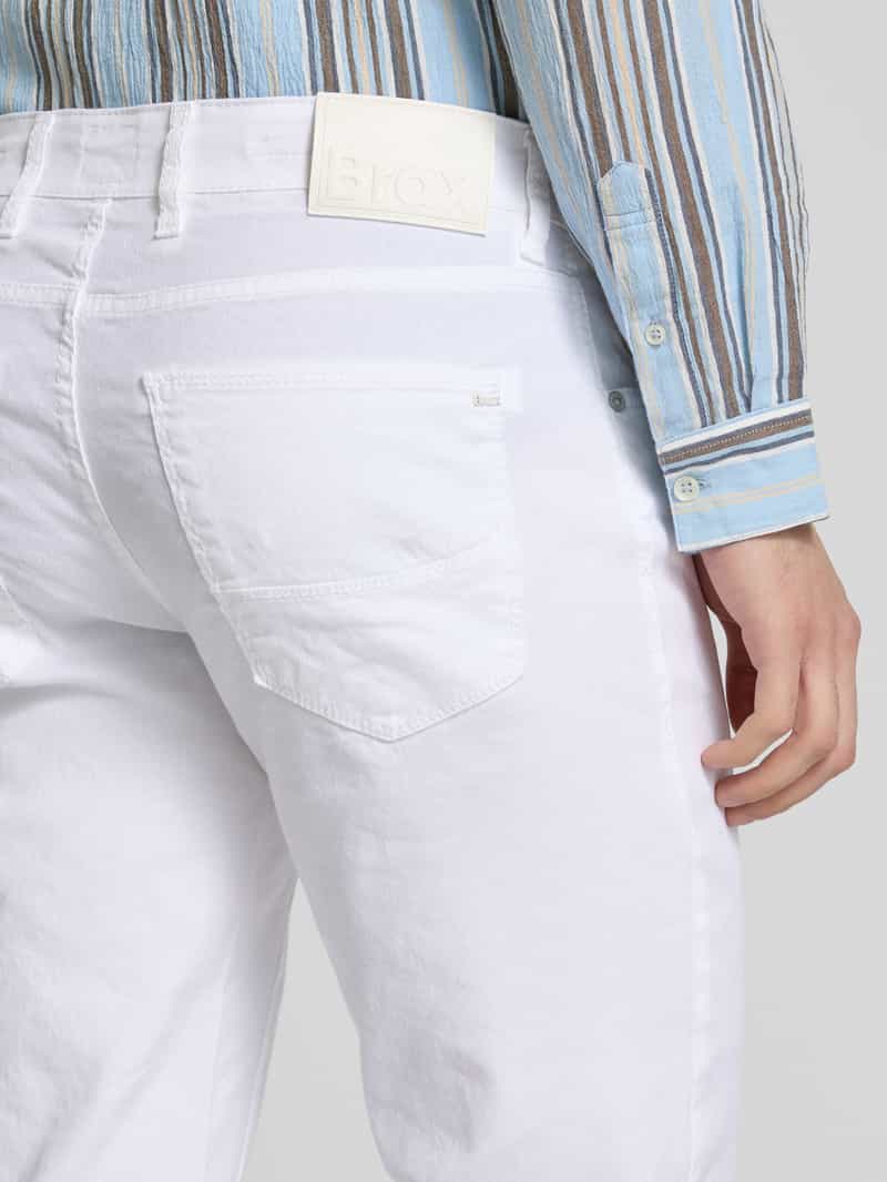 BRAX Regular fit linnen broek in 5-pocketmodel model 'CADIZ'