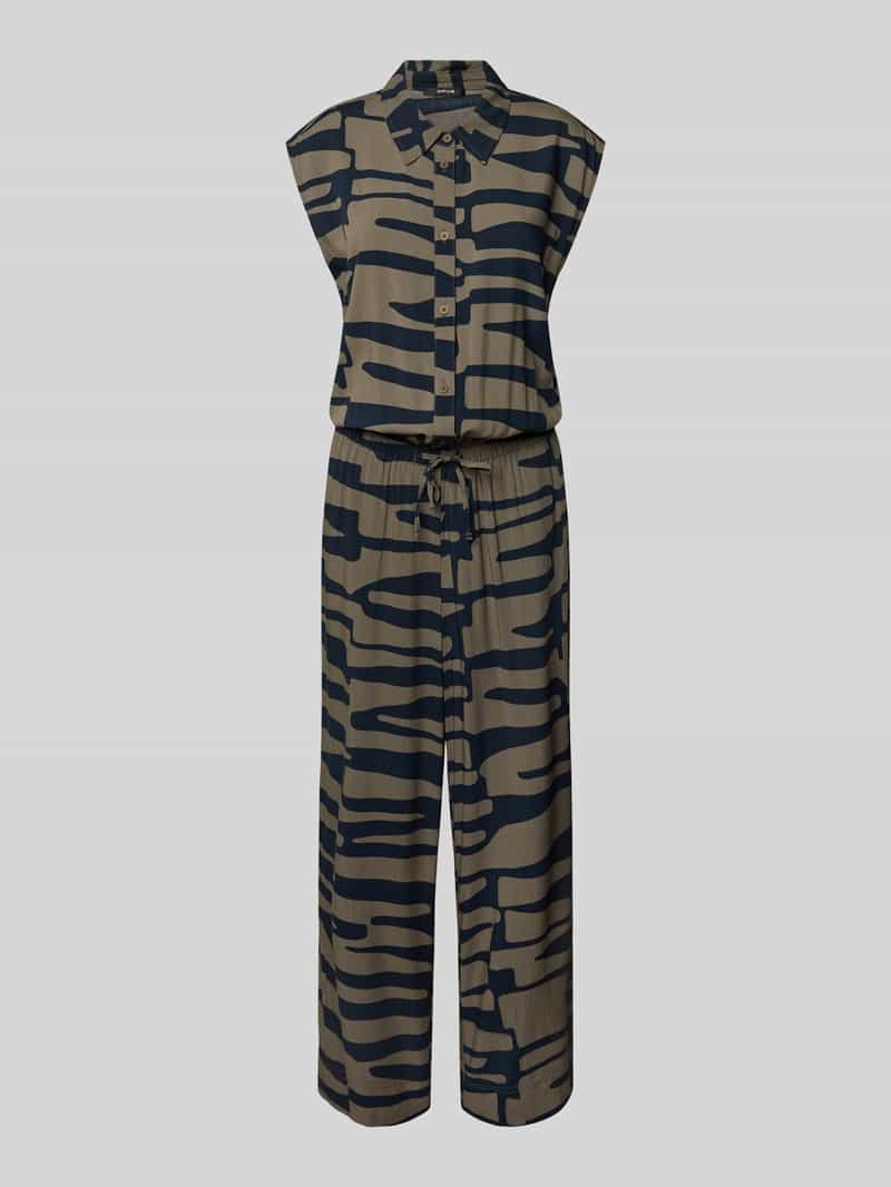 Opus Jumpsuit met overhemdkraag model 'Monny Shadow'