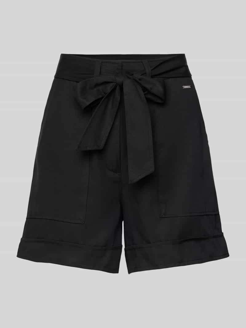 Guess Regular fit korte broek met strikceintuur model 'NEW NINA'