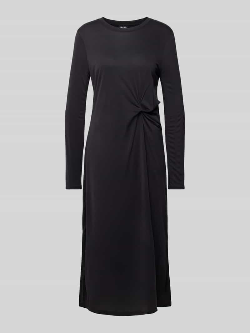 Midi-jurk met ronde hals, model 'ANORA'