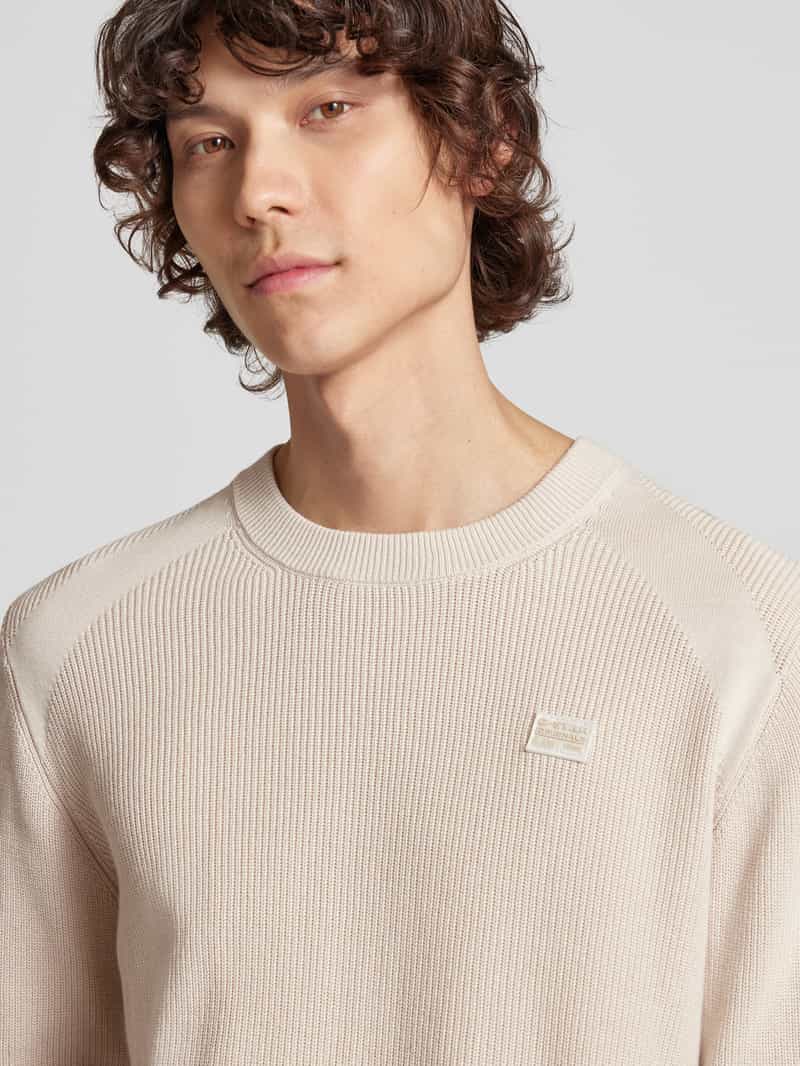 G-Star Raw Gebreide pullover met labelstitching